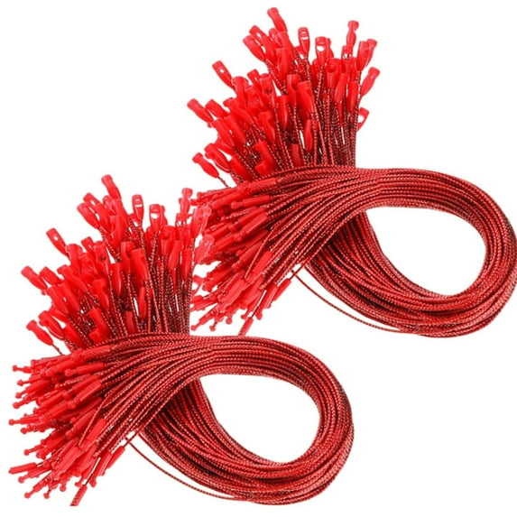 100Pcs Christmas Ornament String Hanger, Christmas Ornaments Hanger String, Precut Ribbon Hooks with Snap Fastener, Christmas Hanging Accessories, Ideal for Christmas Tree Decorations Use