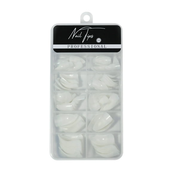 100Pcs Claw Curved Nails Tips Curved Half Cover Claw False Nails Extension Tapered Fake Nails Tips for Acrylic 10 Size