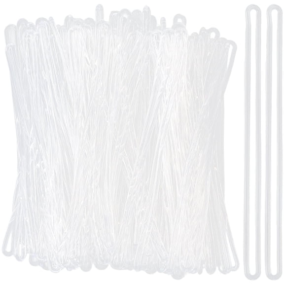 100Pcs Clear Bag Tag Loops Luggage Plastic Loop PVC Transparent ID Name Card Badge Holder Fastener Travel Suitcase Worm Straps