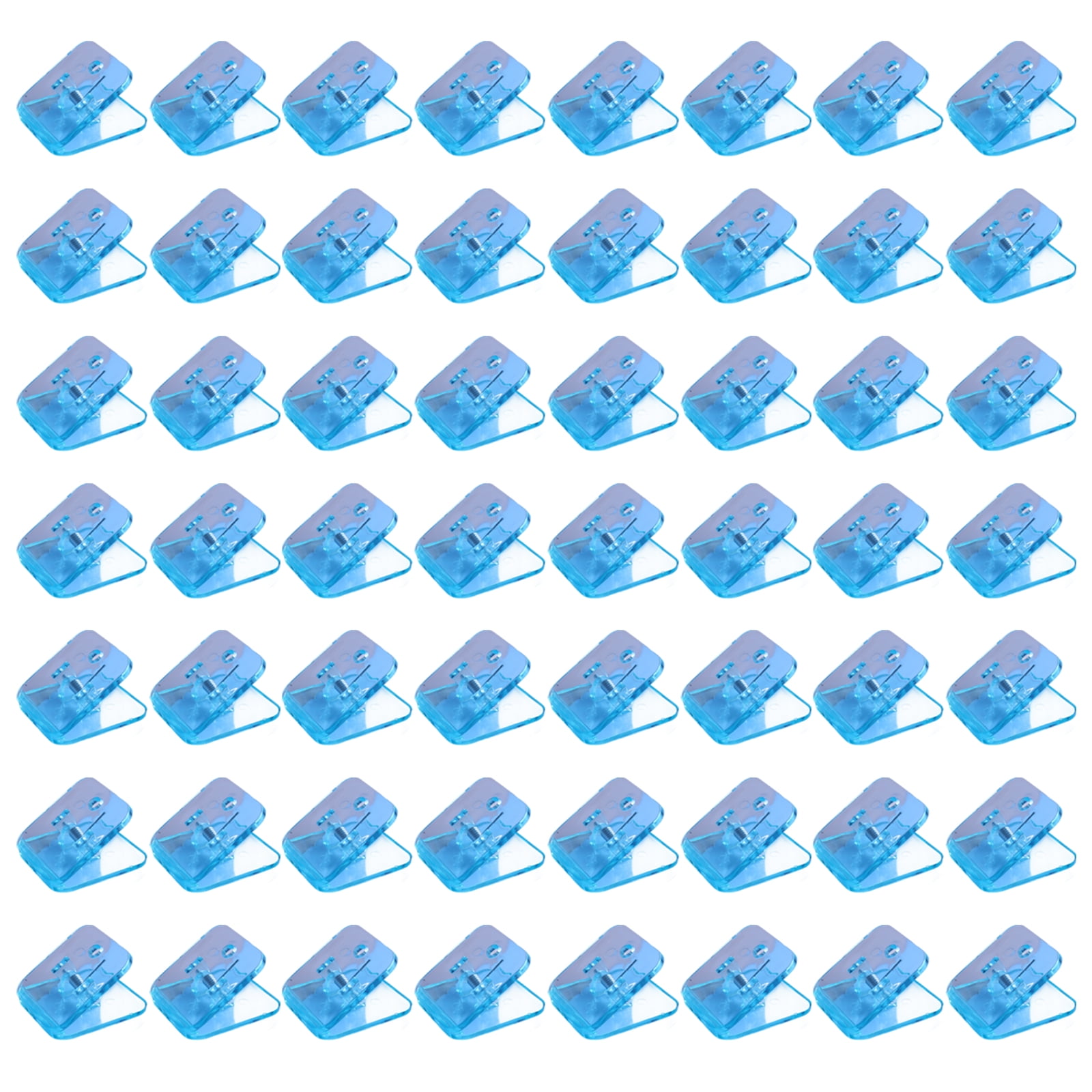 100Pcs Clear Clip File Paper Clamps for Craft Bag Photo Drawing Board Square Colored Paper Clip for Kitchen