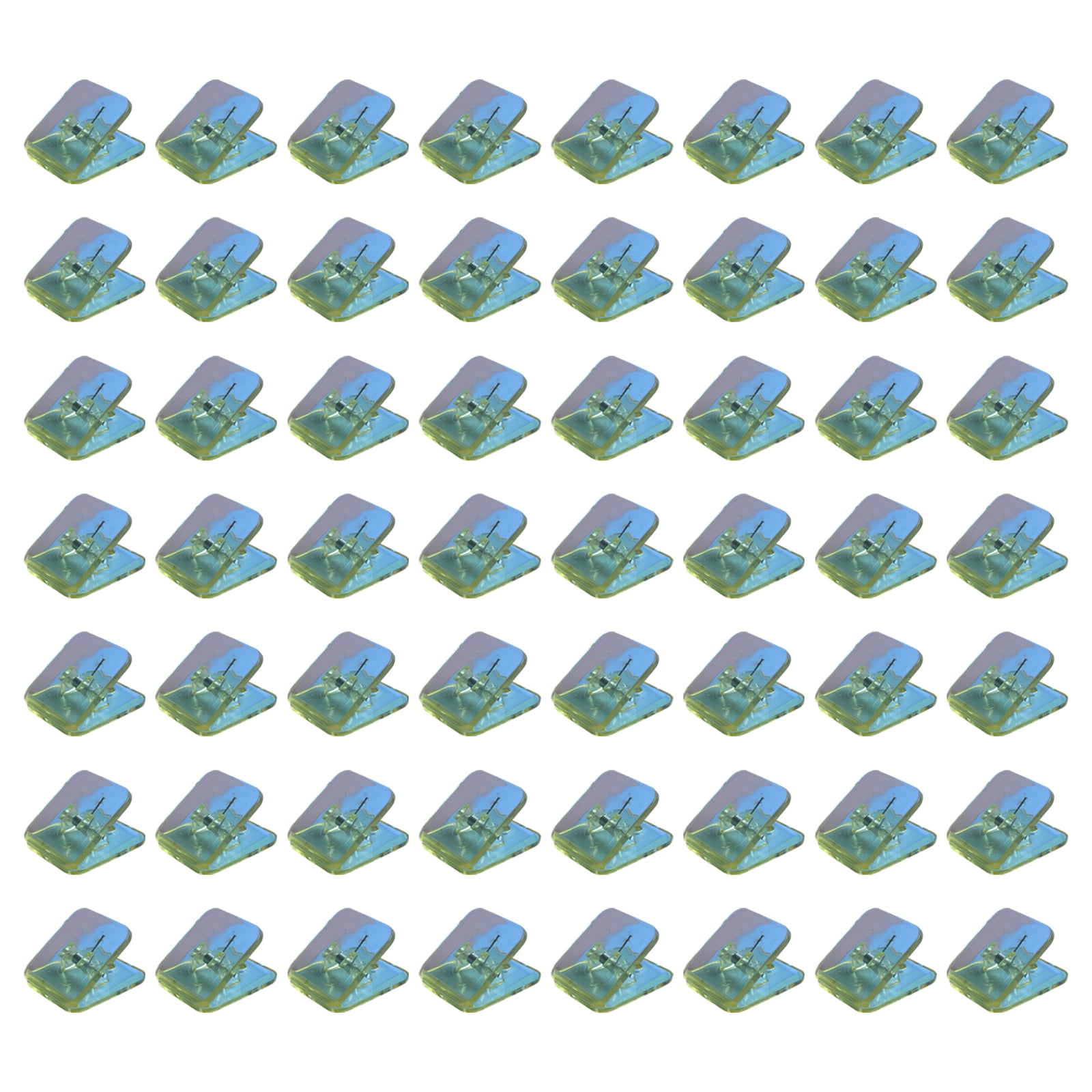 100Pcs Clear Clip File Paper Clamps for Craft Bag Photo Drawing Board Square Colored Paper Clip for Kitchen