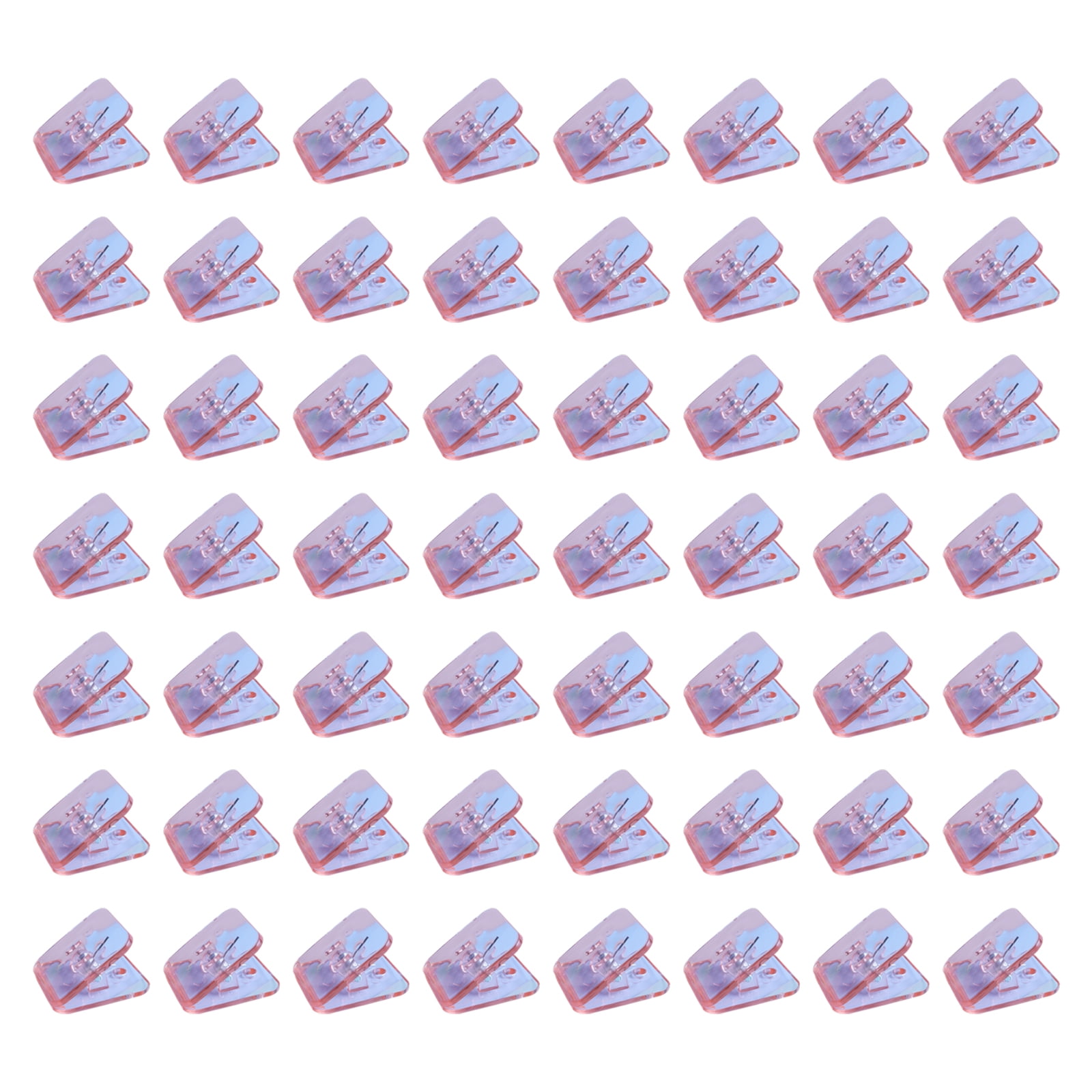100Pcs Clear Clip File Paper Clamps for Craft Bag Photo Drawing Board Square Colored Paper Clip for Kitchen