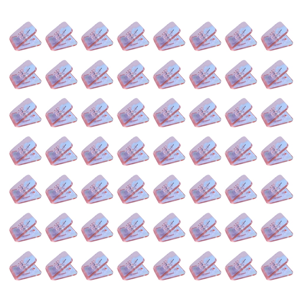 100Pcs Clear File Clip Square Colorful Paper Clamp for Food Bag Photo Receipt