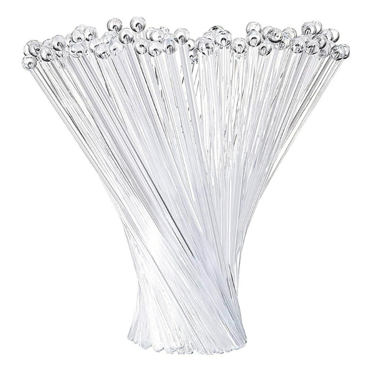 White Cocktail Stirrers Disposable Round Drink Stirrers For - Temu