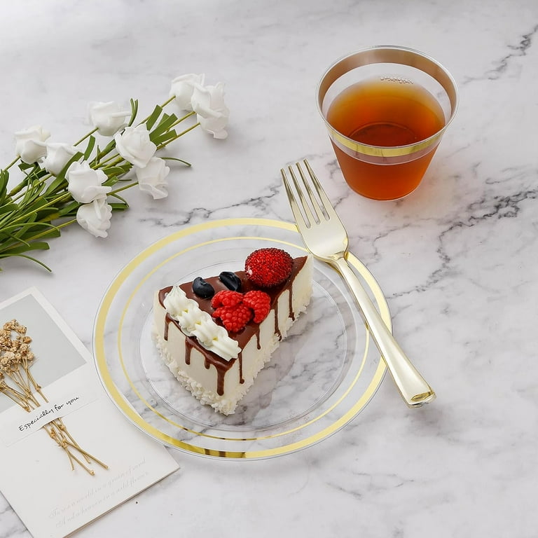 Clear plastic dessert plates 2025