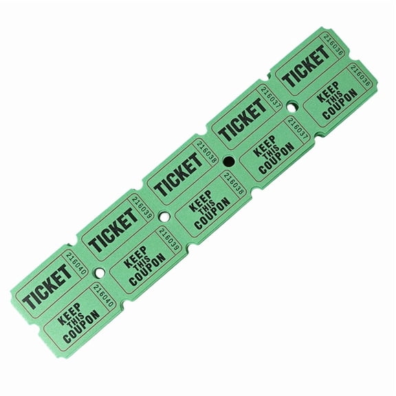 100Pcs Coated Paper Raffle Tickets Double Roll Consecutively Numbered Coupons For Concerts Exhibitions And Large Event