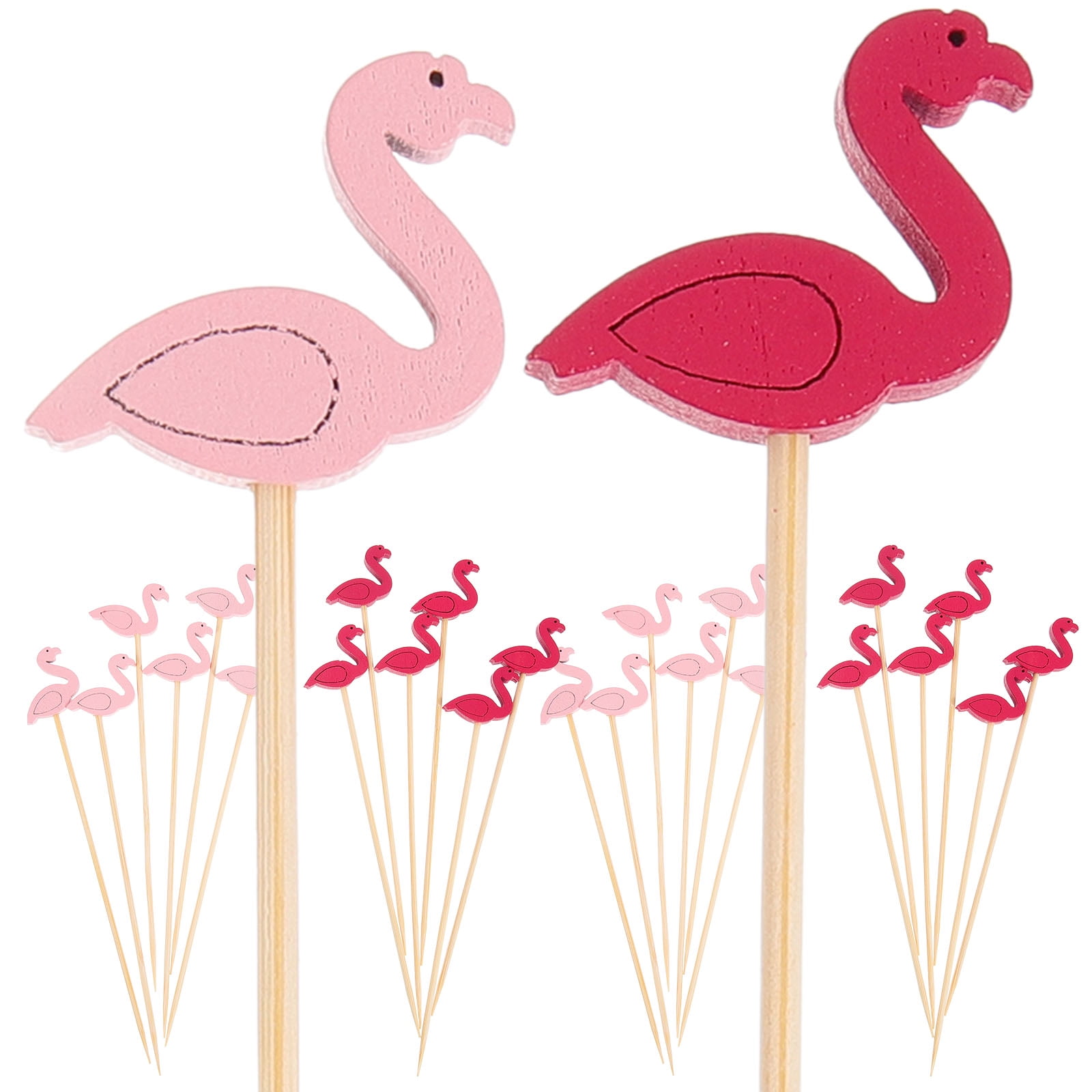 100Pcs Cocktail Picks Bamboo Toothpicks Cocktail Sticks Party Appetizer