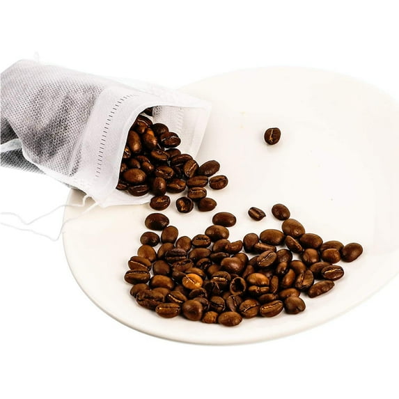100Pcs Cold Brew Coffee Filters Non Woven Coffee Filter Mesh Tea Filter Bags Disposable Mesh Brewing Bags Coffeeware Strainers (8x12cm)