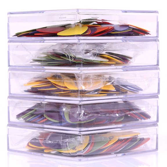 100Pcs Color Guitar Pick 6 Thickness 0.58mm 0.71mm 0.81mm 0.96mm 1.2mm 1.5mm Electric Guitar Pick Plectrum