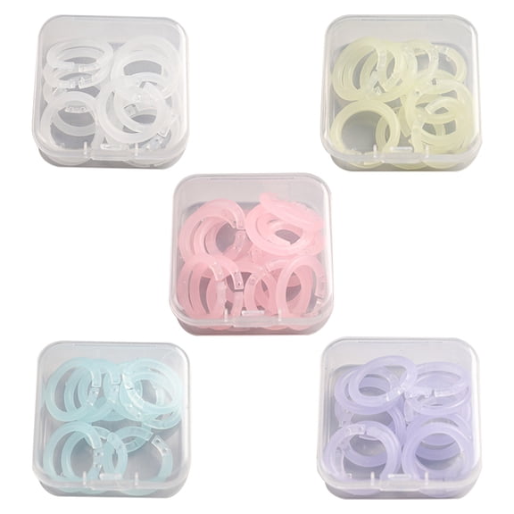 100Pcs Colorful Binder Rings 15mm Diameter Book Rings Detachable Binder Rings for Scrapbooking Note Card Binder Folder