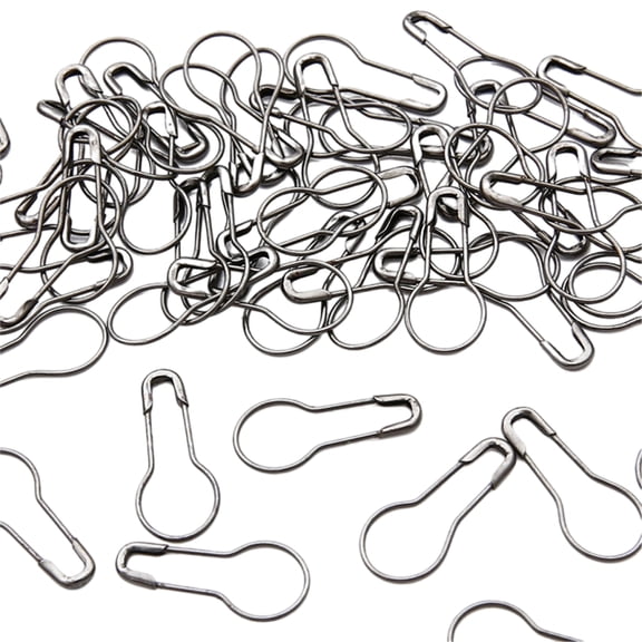 100Pcs Colorful Gourd Shape Metal Safe Pin Crochet Locking Stitching Marker Clip