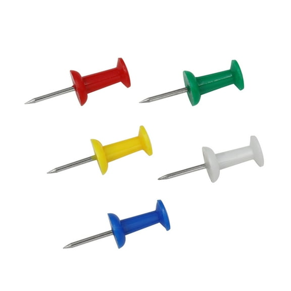 100Pcs Colourful Drawing Push Pins with Plastic Heads and Metal Points, Map Tacks Drawing Pins, Map Thumb Tacks Map Pins