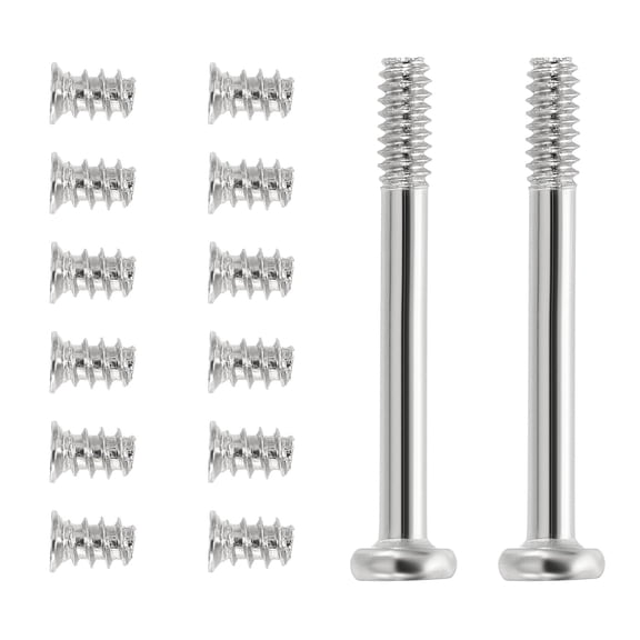 100Pcs Computer Case Fan Screws Kit, #6-32 x 30mm & M5 x 8mm Long Short PC Cooling Fan Mount Screws, (Silver, 50 Pcs of Each)