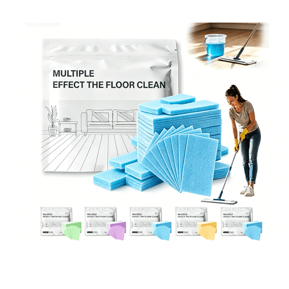 100Pcs Concentrated Floor Cleaning Sheets Floor Cleaning Wipes Disposable Cleaning Sheets Fast Dissolving Stain Remover for Hardwood, Tile, Laminate, Floors Cleaners Tablets