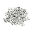 thumbnail image 1 of 100Pcs Cord End Caps 4.5mm End Cap Barrel Beads Kumihimo End Caps Brass for Jewelry Making 5mm Length Silver, 1 of 5