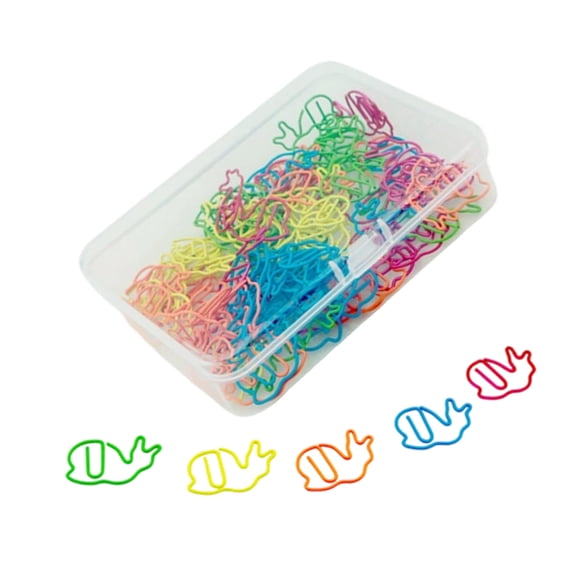 100Pcs Creative Snail Shape Design Metal Paper Clips Multicolor Essential For File Organization Craft Projects