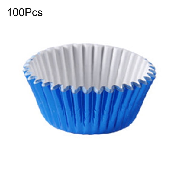 100Pcs Cupcake Liners, Disposable Aluminum Foil Baking Cups, Aluminum Foil Muffin Cases Paper Baking Cupcake Cups Kitchen Bakeware