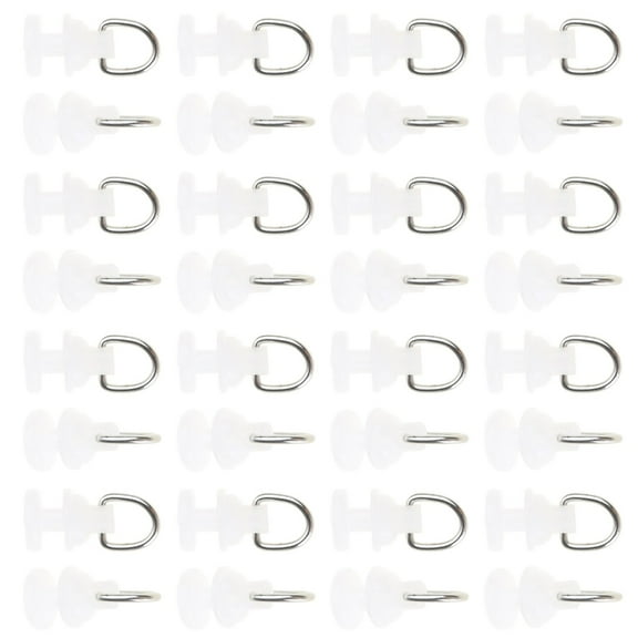 100Pcs Curtain Track Rollers PVC Gliders for Quiet Smooth Curtain Operating Drapery Track Runner Window Accessories