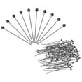 thumbnail image 1 of Uxcell 100 Pcs Dark Gray Ball Head Pins 1.97 inch Wire Head Pins 24 Gauge Brass Head Pins for DIY Craft Jewelry Making, 1 of 7