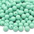thumbnail image 1 of 100Pcs Dark Green Silicone Beads, 15mm Round, for Jewelry Making & Keychain, Exquisite Craftsmanship, Wide Application, 1 of 7