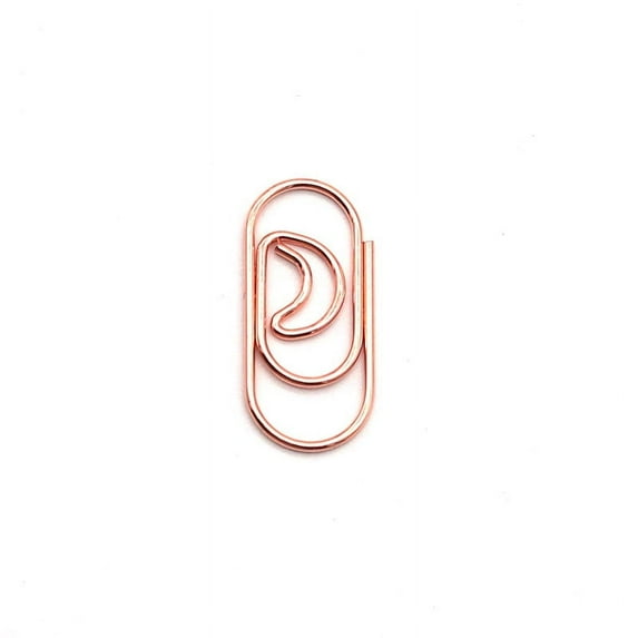100Pcs Decorative Paper Clips Cute Paper Clips Chic Design Paper Clips Small Moon Paper Clips