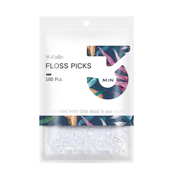 100Pcs Dental Floss Picks High Toughness Toothpicks Cases And Perfect For Family,Hotel,Travel