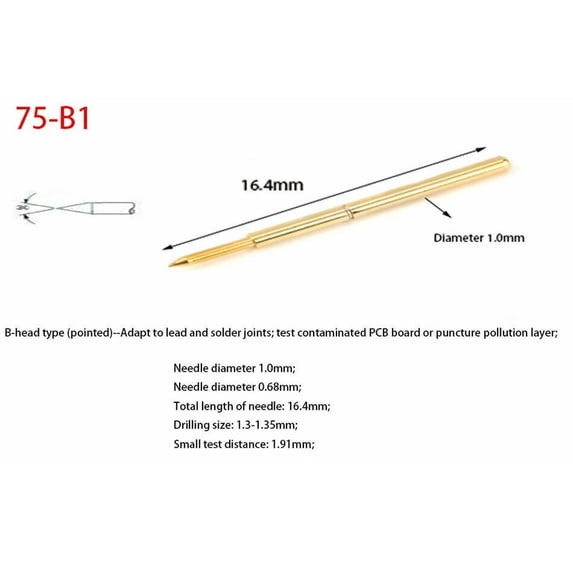 100Pcs Dia 0.68Mm-2.36Mm Multiple Types Spring Test Probe Pogo Pin R125-4S 100-4W R75-3S P125-H P100-Q2 Receptacle Tool 75-B1 Smile Home