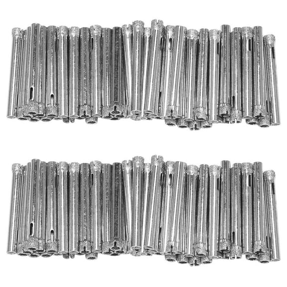 100Pcs Diamond Coated Drill Bit Set 6mm Diamond Tipped for Tile, Glass, , Porcelain,