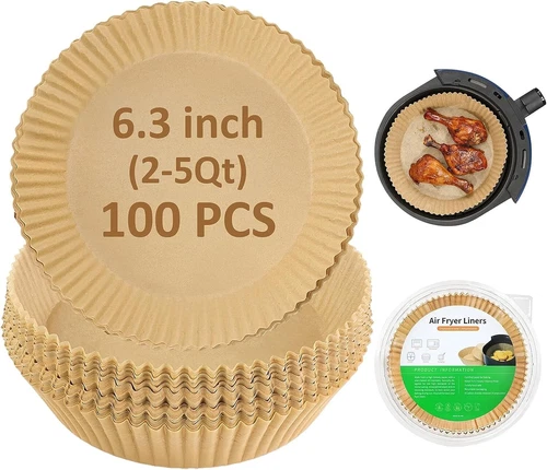 100Pcs Disposable Air Fryer Liners For Air Fryer Microwave Ovens Steamer 2-5 Qt