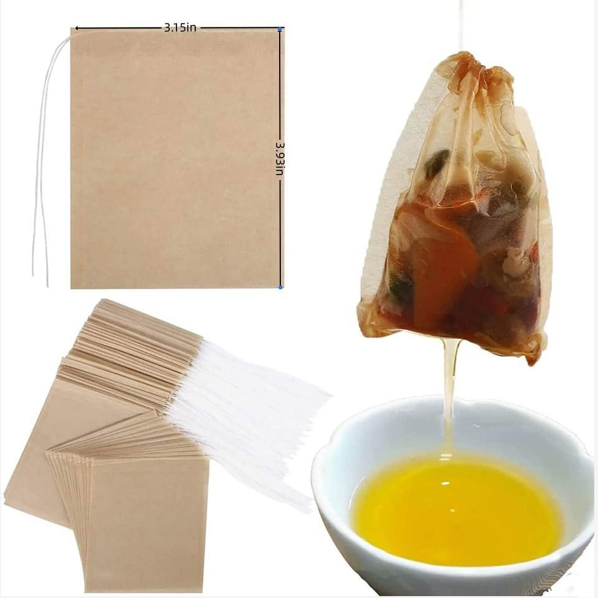 100pcs Disposable Tea Filter Bags With String - Pyramid Bags For Loose Leaf Tea & Herbs 10 thumbnail image