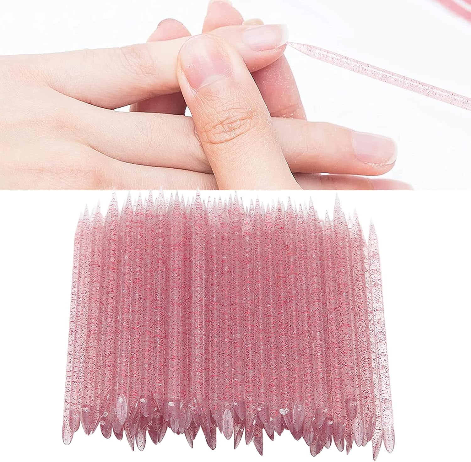 100Pcs Disposable Nail Disposable Nail Manicure Pedicure Sticks, For Fingernail, Cleaning