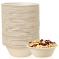 thumbnail image 1 of 100Pcs Disposable Paper Bowls 12oz Food Soup Bowls Natural Bagasse Fiber Bowls for Sauce Salad Dessert Hot Cold Soup (Brown), 1 of 6