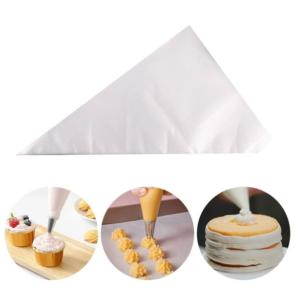 100Pcs Disposable Pastry Bag 12Inch Thickened Icing Piping Bag For Cake Cupcake Decorating(Clear)