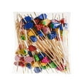 thumbnail image 1 of 100Pcs Disposable Salad Vegetable Sticks Cupcake Fruit Fork Salad Sandwich Toothpicks Bamboo Picks Fruit Sticks Handmade Toothpicks Food Fruit Cocktail Decor 05, 1 of 8