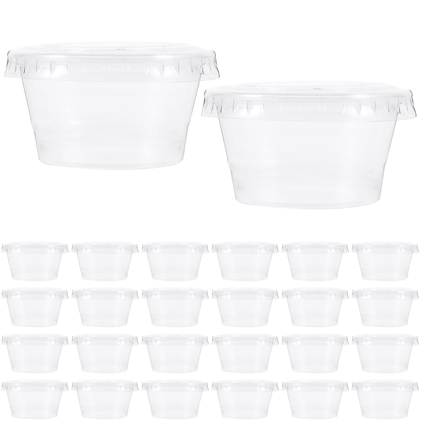 100Pcs/Set Small Plastic Sauce Cups Food Storage Containers Clear