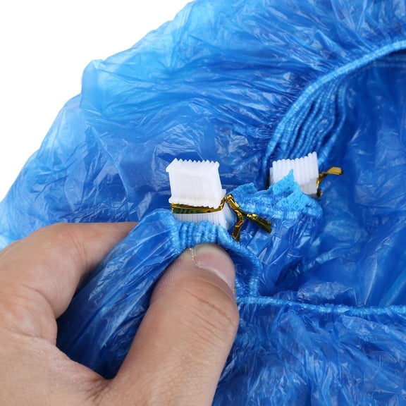 100Pcs Disposable Shoe Covers, Thick PE, Dustproof, For Home Lab, Automatic Machine Use