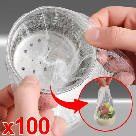 100Pcs Disposable Sink Filter Screen, 3.54" Vegetable Basin Filter for Kitchen Sink, Prevents Clogs and Hair, Easy to Use for Bathroom and Kitchen Cleaning