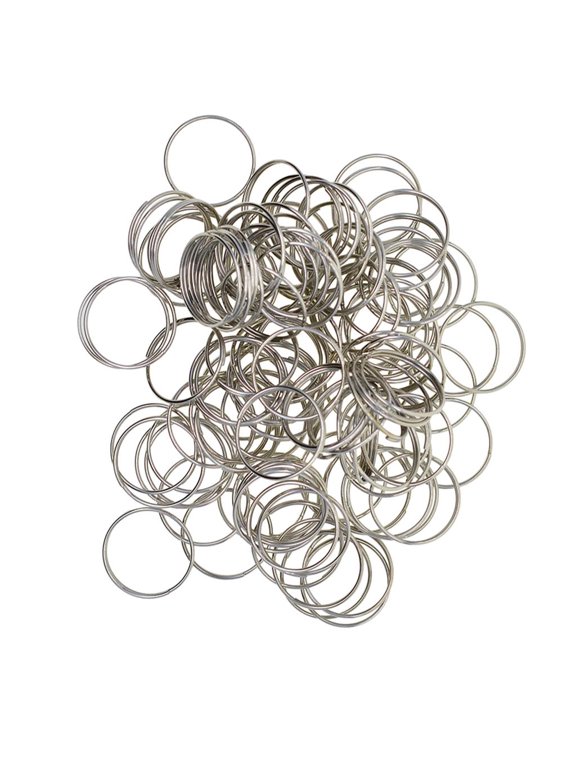 100Pcs Diy Crafts Supply Keychain Split Key Chain Hook Hardware 20mm