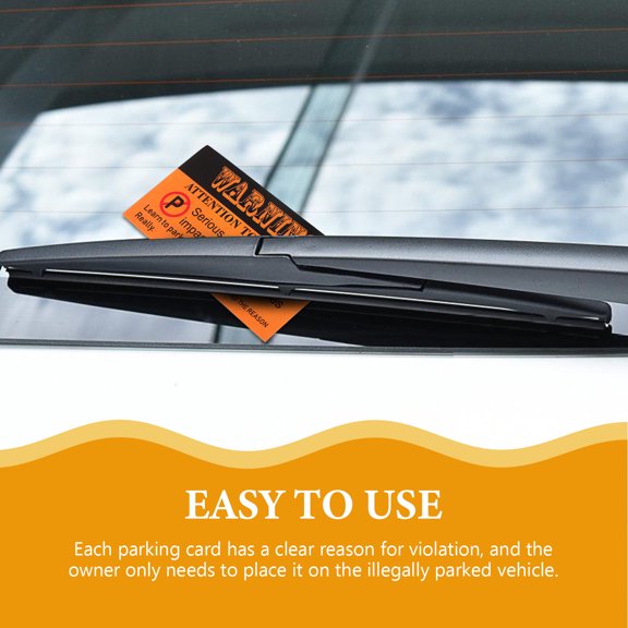 100Pcs Do Not Park Here Card Unique Design Paper Warning Label for Vehicle