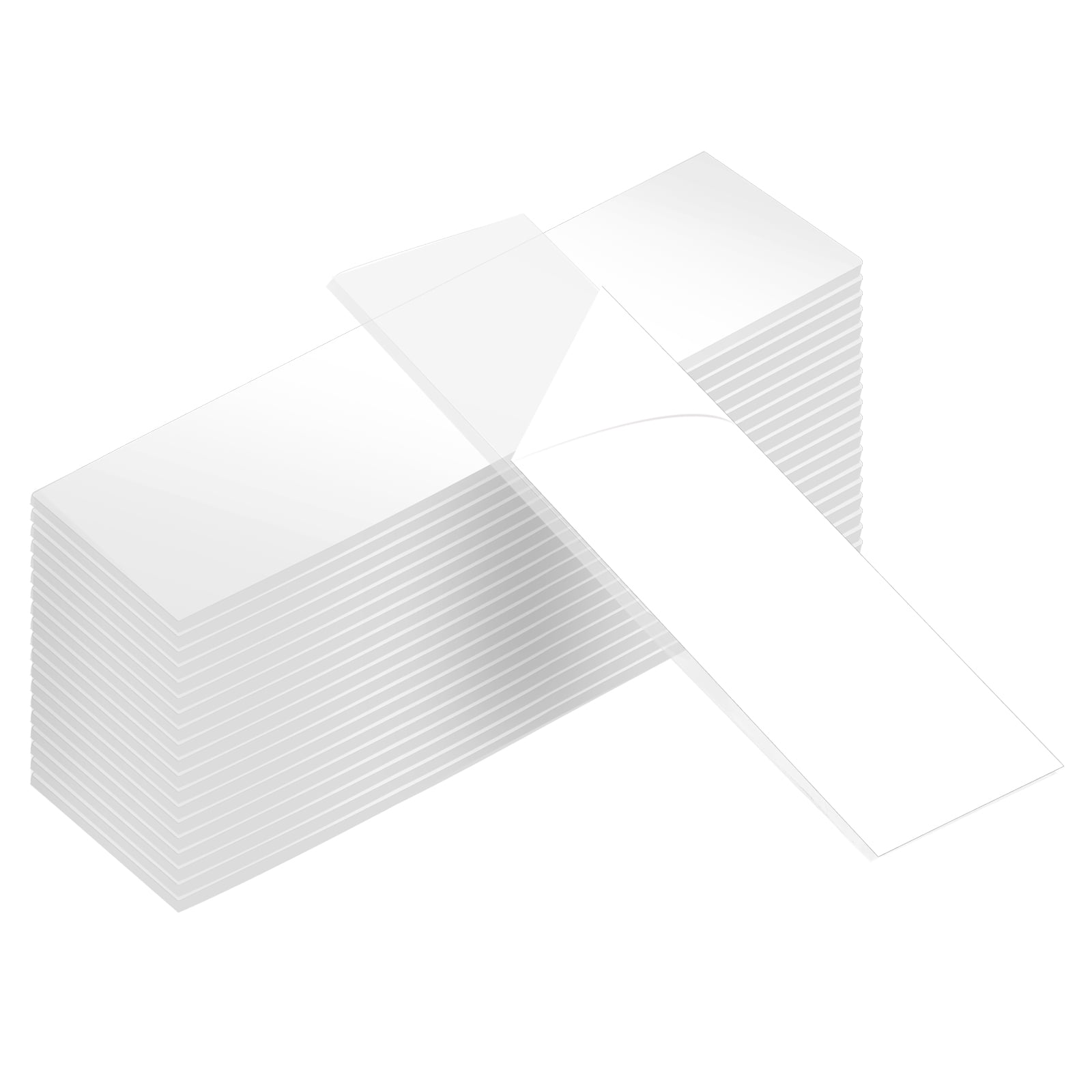 100Pcs Double Sided Tape Heavy Duty, 3.35" x 0.98" Clear Sticky Adhesive Nano Tape Pre-Cut Rectangle Mounting Tape Removable Picture Hanging Wall Tape for Poster Picture