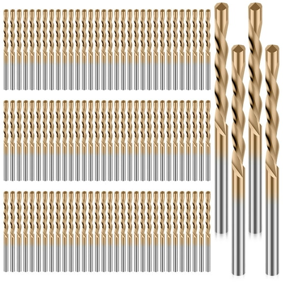100Pcs Drywall Bit 1/8 Inch Spiral Saw Tip Cutting Bits M2 High Speed Steel Drywall Cutting Bits Precision Drywall Guide Point Cutting Bits for Drywall Work Outlets Woodworking