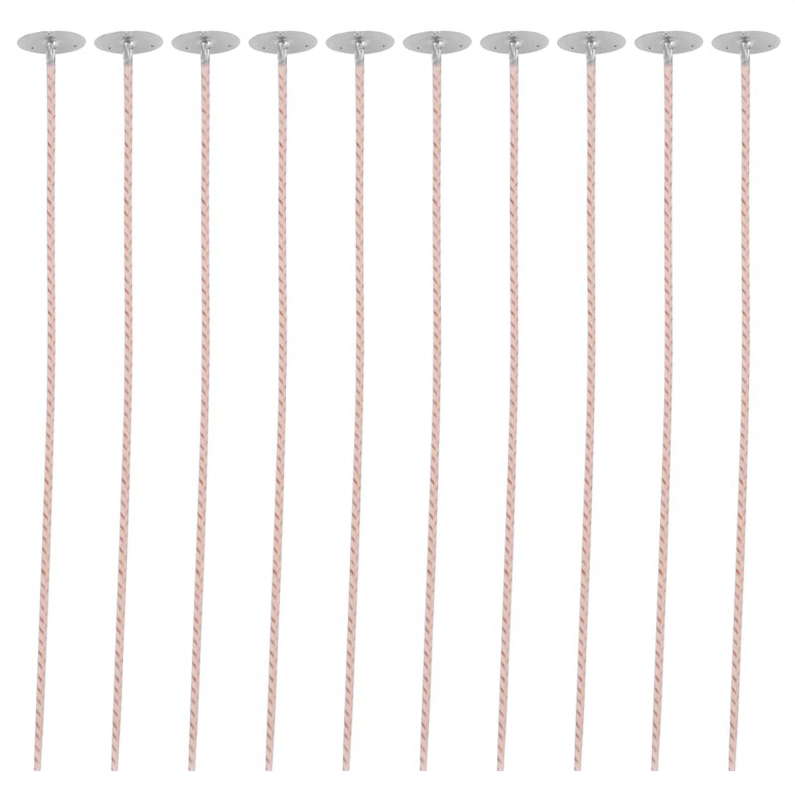 100Pcs Wicks for Soy Candles, 8 Inch Pre-Waxed Candle Wick with Base