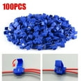 thumbnail image 1 of 100Pcs Electrical Cable Connectors Quick Splice Lock Wire Terminals Crimp Wiring Card Clip Home Electrical Appliances 16-14Awg, 1 of 9
