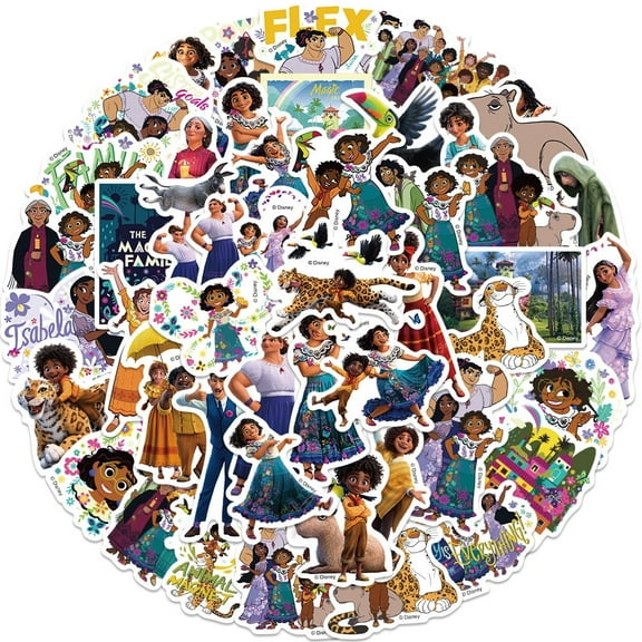 100Pcs Encanto Stickers for Water Bottle Laptop Computer Phone Case Luggage Notebook Skateboard Lunchbox Decals Gifts for Kids Teen Adults