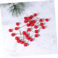 100Pcs Fake Cherry Fake Holly Berries Plants Decor Christmas Tree Picks