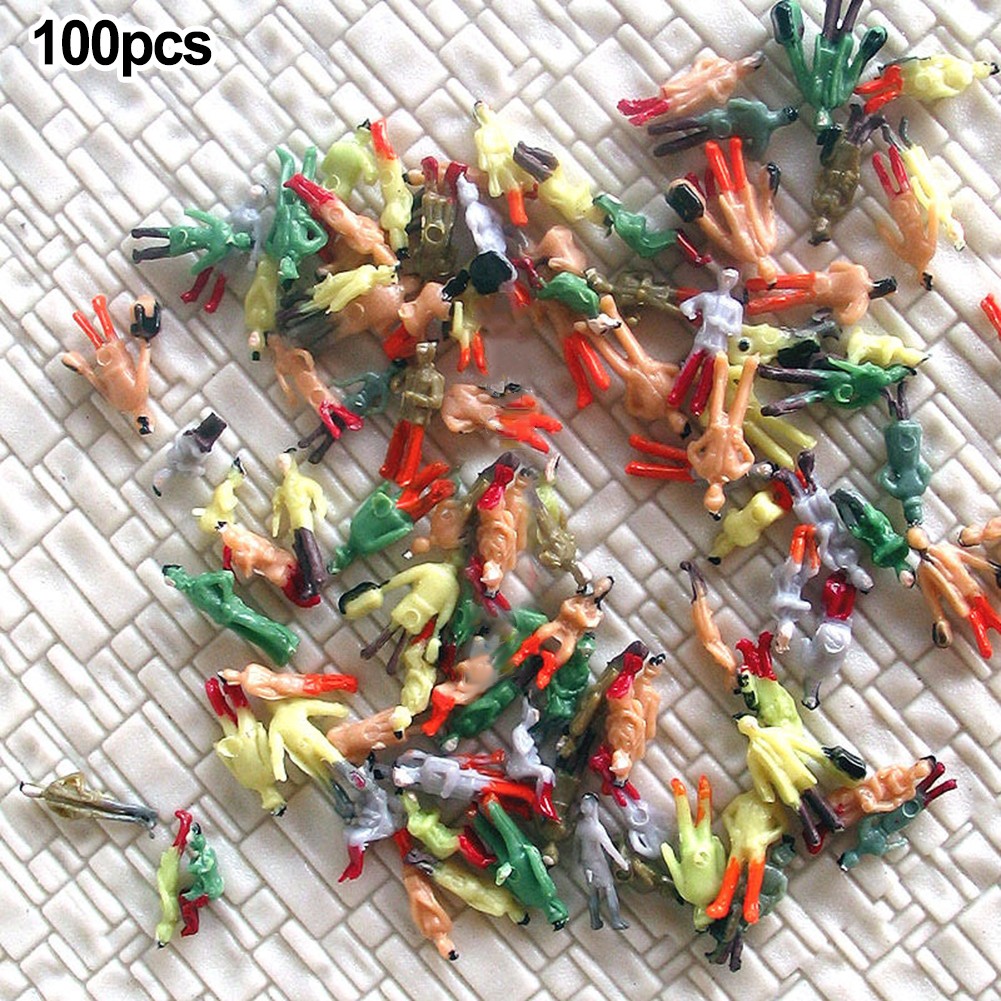 100Pcs Figures N Scale 1:87 Painted People Passenger Model Figures ...