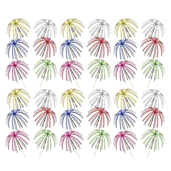 MERRYHAPY 100 Pcs Assorted Color Cupcake Picks for Party Decoration, Synthetic Material, Perfect for Cakes and Desserts