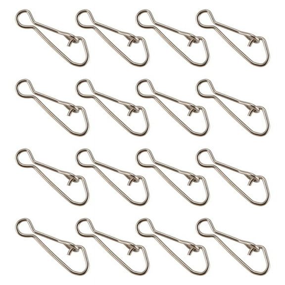 100Pcs Fishing Hooked Snap Links Swivel Hook Line Connector Carp Tackle L-15Mm