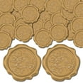 thumbnail image 1 of 100Pcs Flower Wax Seal Stickers Retro Golden Self Adhesive Seal Stickers Sealing Label Decal Set for Wedding Invitation Envelope Birthday Party Craft Scrapbook DIY Invitation, 1 of 9