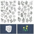 thumbnail image 1 of 100Pcs Flowers Plants Water Soluble Embroidery Stabilizers Hand Sewing Stick and Stitch Transfers Paper Wash Away Pre-Printed Self Adhesive Patterns for Bags Cloth Sewing Lovers Beginner, 1 of 6